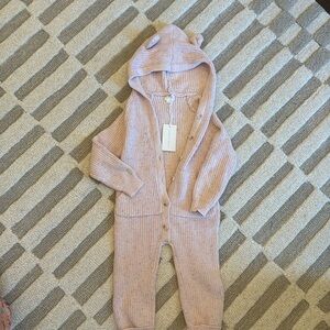 Light Pink Bear Knit one piece size 3Y